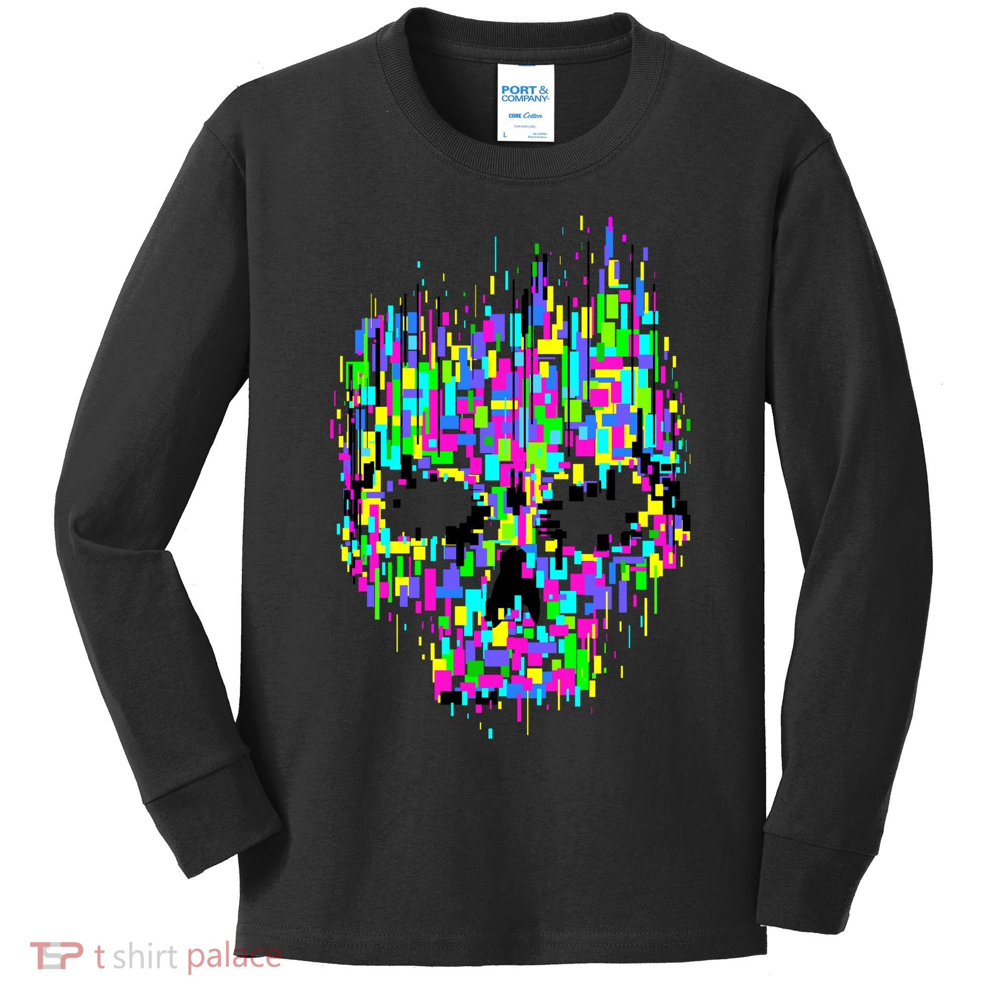 Dynamic Skull Kids Long Sleeve Shirt