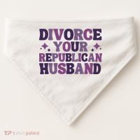 Divorce Your Republican Husband USA-Made Doggie Bandana thumb 0