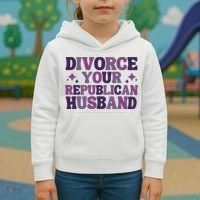 Divorce Your Republican Husband Kids Hoodie thumb 3