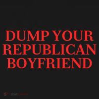Dump Your Republican Boyfriend Funny Quote Women's Hoodie thumb 2