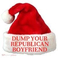 Dump Your Republican Boyfriend Funny Quote Santa Hat thumb 0