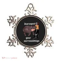 Disrespect Your Surroundings Moo Deng Ornament thumb 0