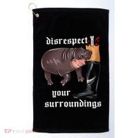 Disrespect Your Surroundings Moo Deng Golf Towel thumb 0
