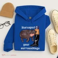 Disrespect Your Surroundings Moo Deng Hoodie thumb 4