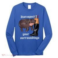 Disrespect Your Surroundings Moo Deng Long Sleeve Shirt thumb 0