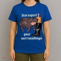 Disrespect Your Surroundings Moo Deng T-Shirt thumb 4