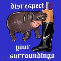 Disrespect Your Surroundings Moo Deng Button thumb 1