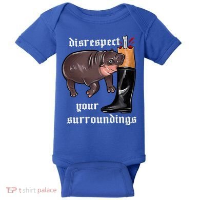 Disrespect Your Surroundings Moo Deng Baby Bodysuit