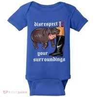 Disrespect Your Surroundings Moo Deng Baby Bodysuit thumb 0