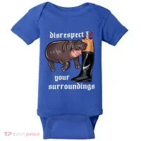 Disrespect Your Surroundings Moo Deng Baby Bodysuit thumb 0