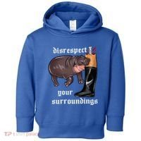 Disrespect Your Surroundings Moo Deng Toddler Hoodie thumb 0