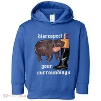 Disrespect Your Surroundings Moo Deng Toddler Hoodie thumb 0