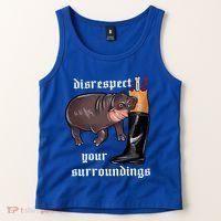 Disrespect Your Surroundings Moo Deng Tank Top thumb 2