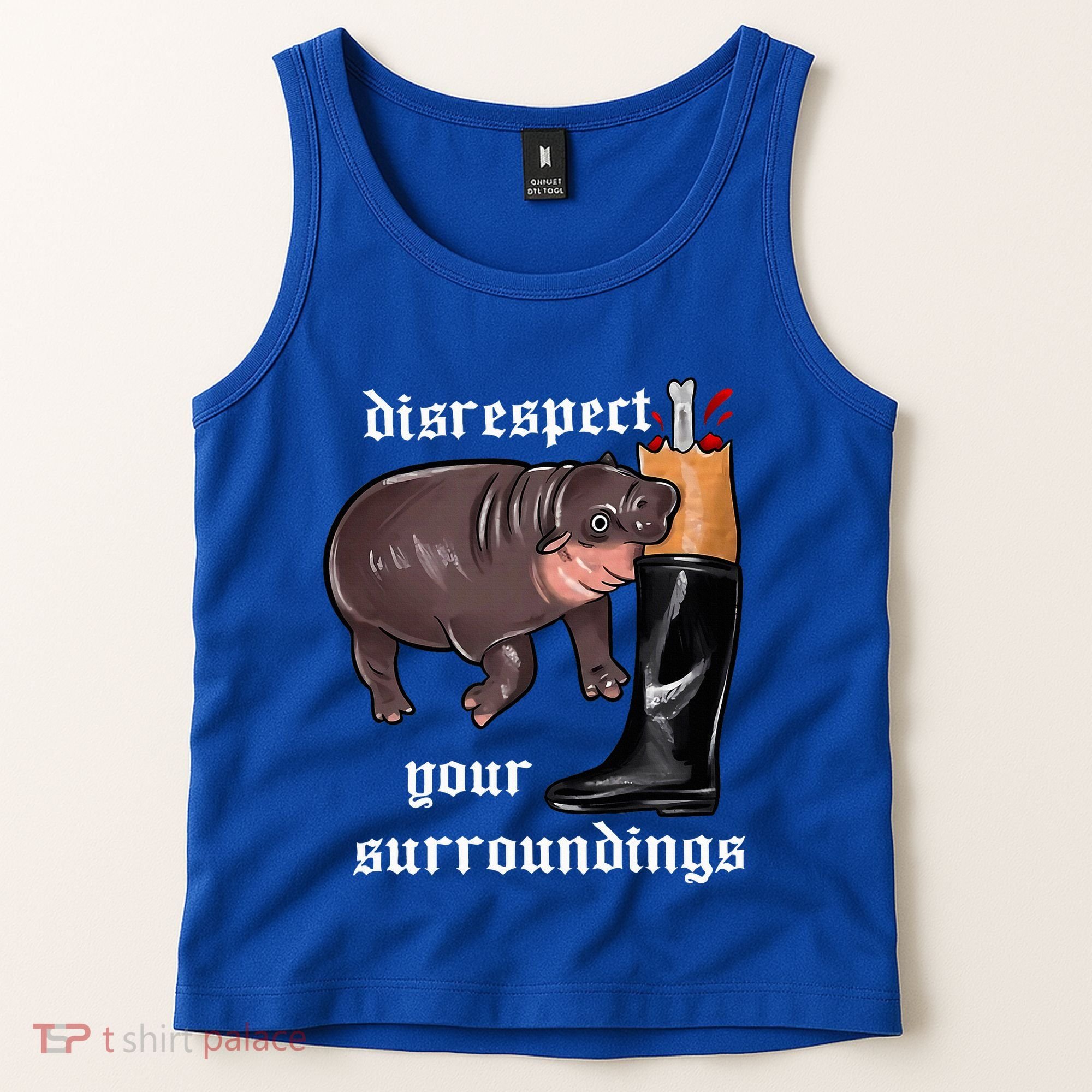 Disrespect Your Surroundings Moo Deng Tank Top
