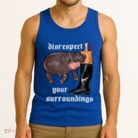 Disrespect Your Surroundings Moo Deng Tank Top thumb 3