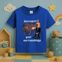 Disrespect Your Surroundings Moo Deng Toddler T-Shirt thumb 3