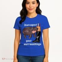 Disrespect Your Surroundings Moo Deng Women's T-Shirt thumb 4
