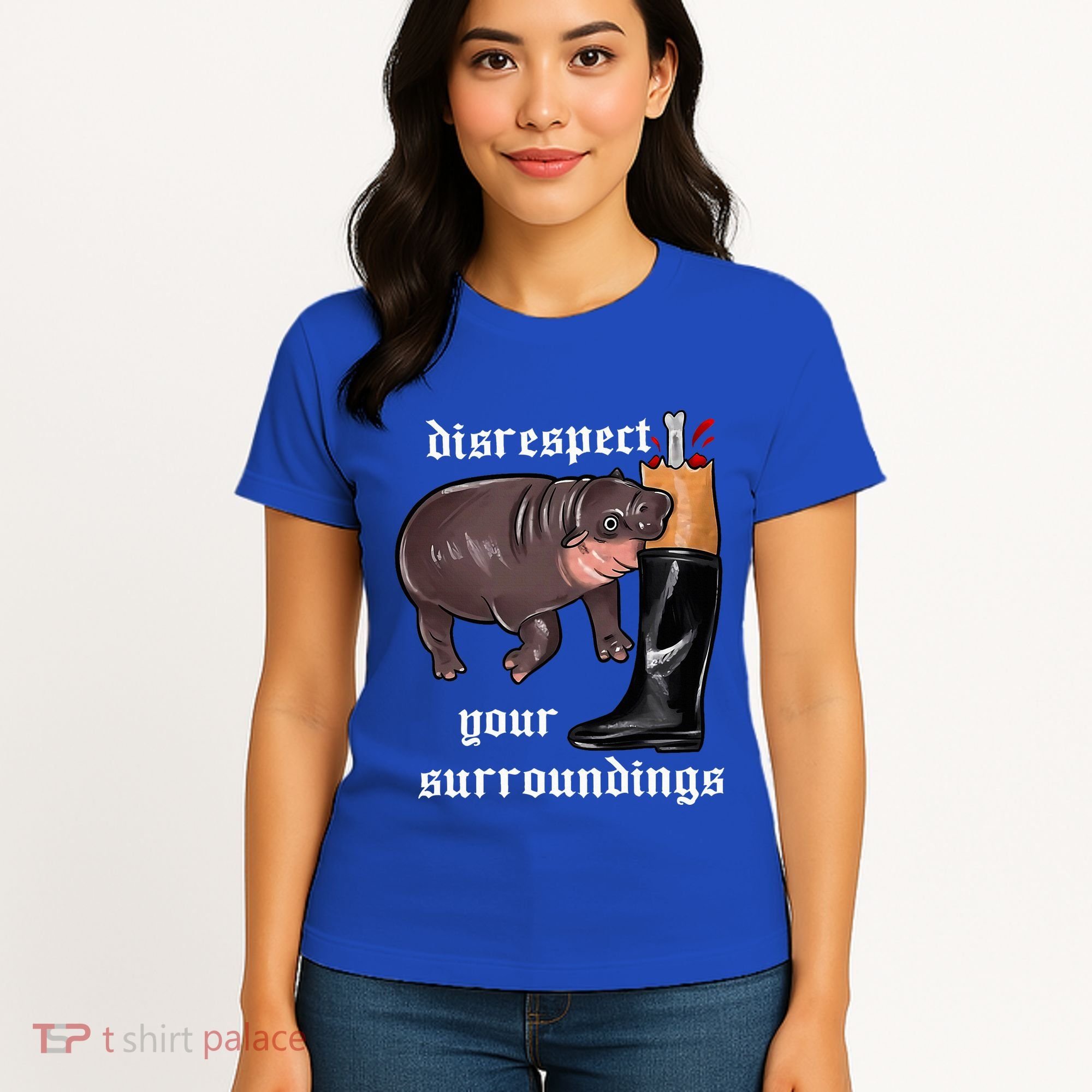Disrespect Your Surroundings Moo Deng Women's T-Shirt