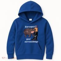 Disrespect Your Surroundings Moo Deng Kids Hoodie thumb 0