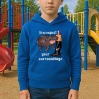 Disrespect Your Surroundings Moo Deng Kids Hoodie thumb 2