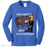 Disrespect Your Surroundings Moo Deng Kids Long Sleeve Shirt thumb 0