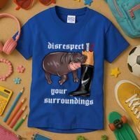 Disrespect Your Surroundings Moo Deng Kids T-Shirt thumb 3