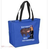 Disrespect Your Surroundings Moo Deng Tote Bag thumb 2