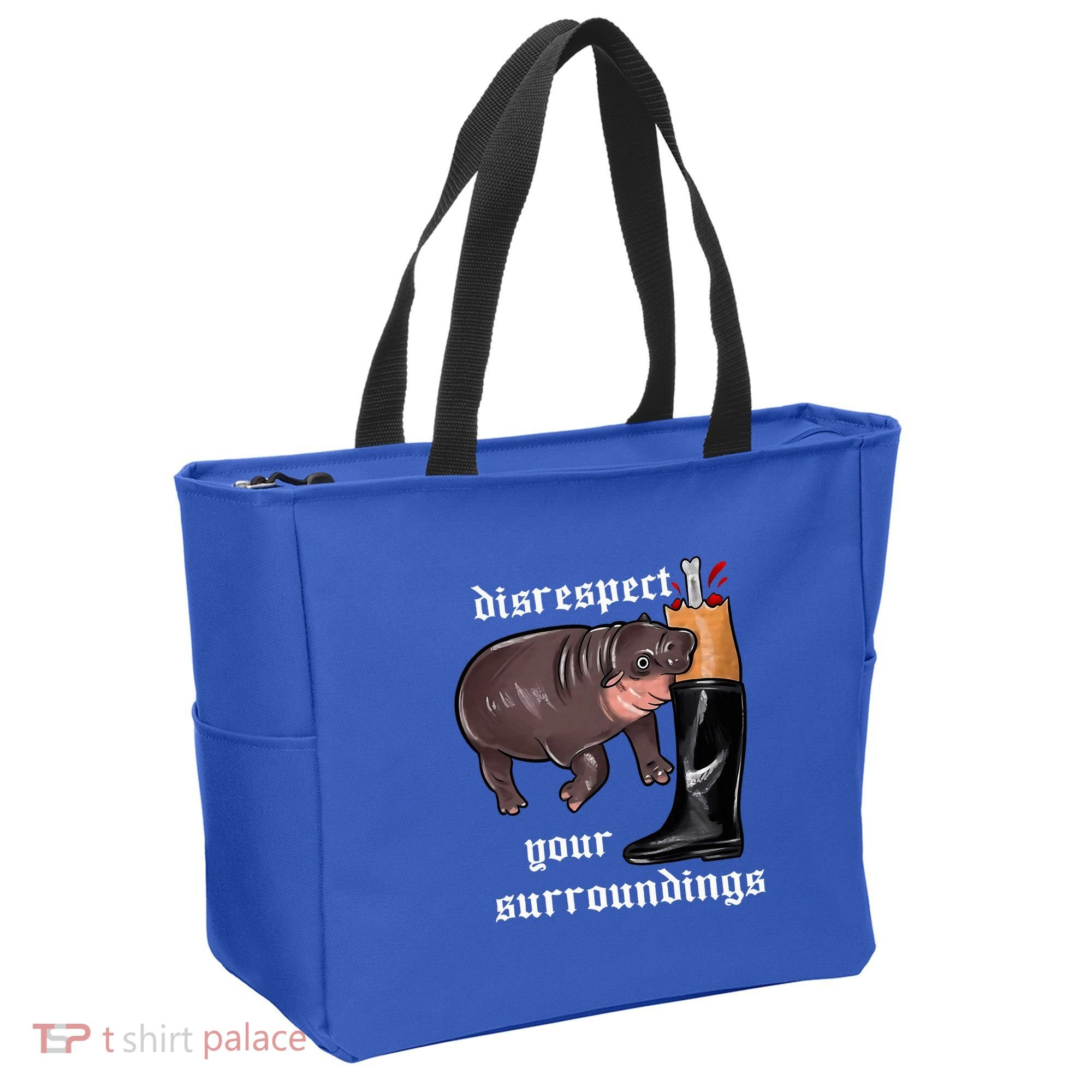 Disrespect Your Surroundings Moo Deng Tote Bag