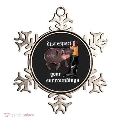 Disrespect Your Surroundings Moo Deng Funny Design Ornament