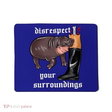 Disrespect Your Surroundings Moo Deng Funny Design Mousepad