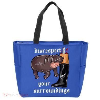 Disrespect Your Surroundings Moo Deng Funny Design Tote Bag