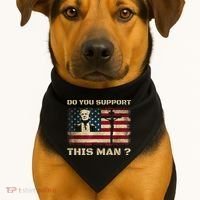 Do You Support This Man Funny Trump USA-Made Doggie Bandana thumb 1