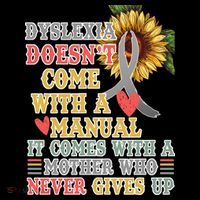 Dyslexia Doesn't Come With A Manual Ornament thumb 1