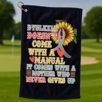 Dyslexia Doesn't Come With A Manual Golf Towel thumb 1