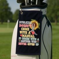 Dyslexia Doesn't Come With A Manual Golf Towel thumb 2