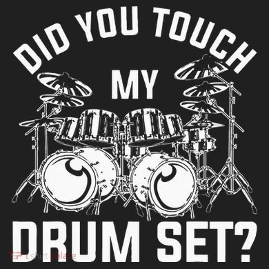 Did You Touch My Drum Set Funny Drummer Percussion Drums Ladies Heavyweight Boxy Pullover Hoodie
