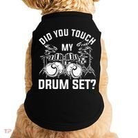 Did You Touch My Drum Set Funny Drummer Percussion Drums Doggie Tank thumb 0