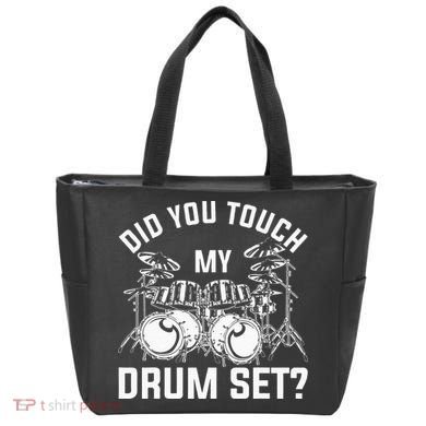 Did You Touch My Drum Set Funny Drummer Percussion Drums Tote Bag