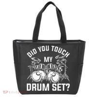 Did You Touch My Drum Set Funny Drummer Percussion Drums Tote Bag thumb 0