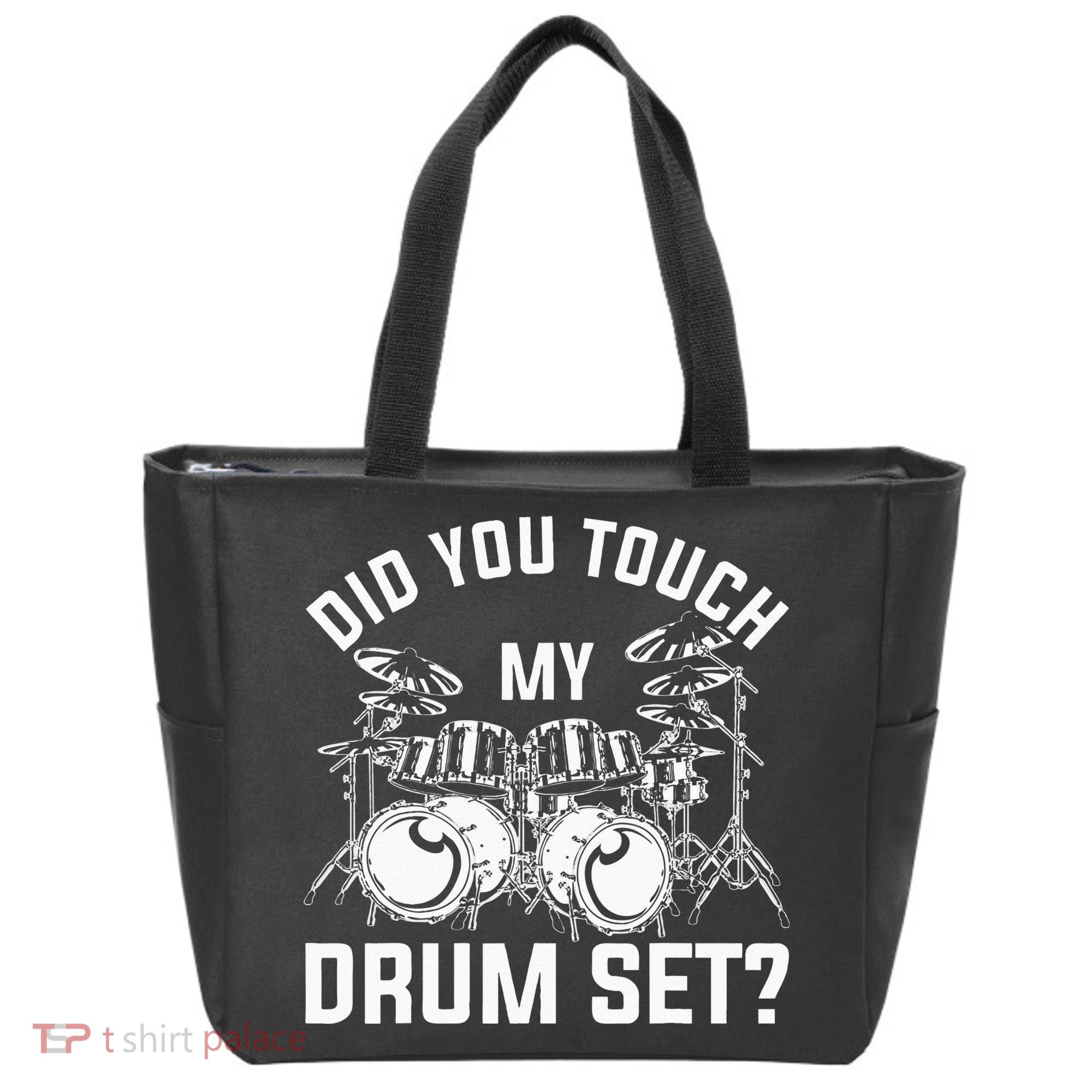 Did You Touch My Drum Set Funny Drummer Percussion Drums Tote Bag