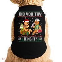 Did You Try Icing It Funny Gingerbread Christmas Holiday Doggie Tank thumb 0