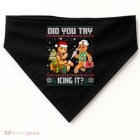 Did You Try Icing It Funny Gingerbread Christmas Holiday USA-Made Doggie Bandana thumb 0