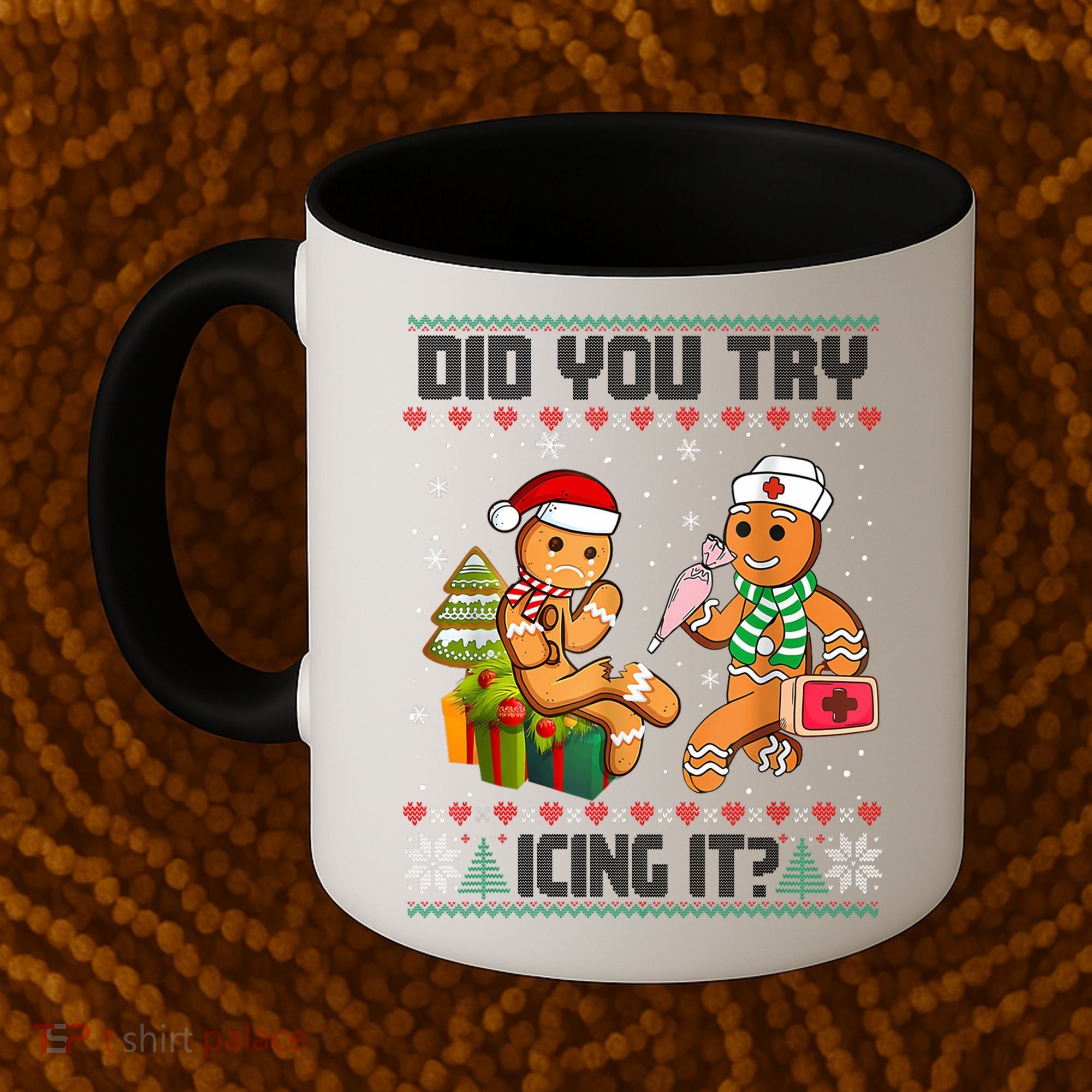 Did You Try Icing It Funny Gingerbread Christmas Holiday Coffee Mug