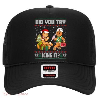 Did You Try Icing It Funny Gingerbread Christmas Holiday Hat