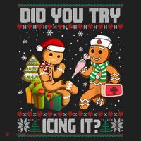 Did You Try Icing It Funny Gingerbread Christmas Holiday Hat thumb 2