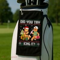 Did You Try Icing It Funny Gingerbread Christmas Holiday Golf Towel thumb 2
