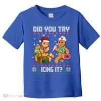 Did You Try Icing It Funny Gingerbread Christmas Holiday Toddler T-Shirt thumb 0