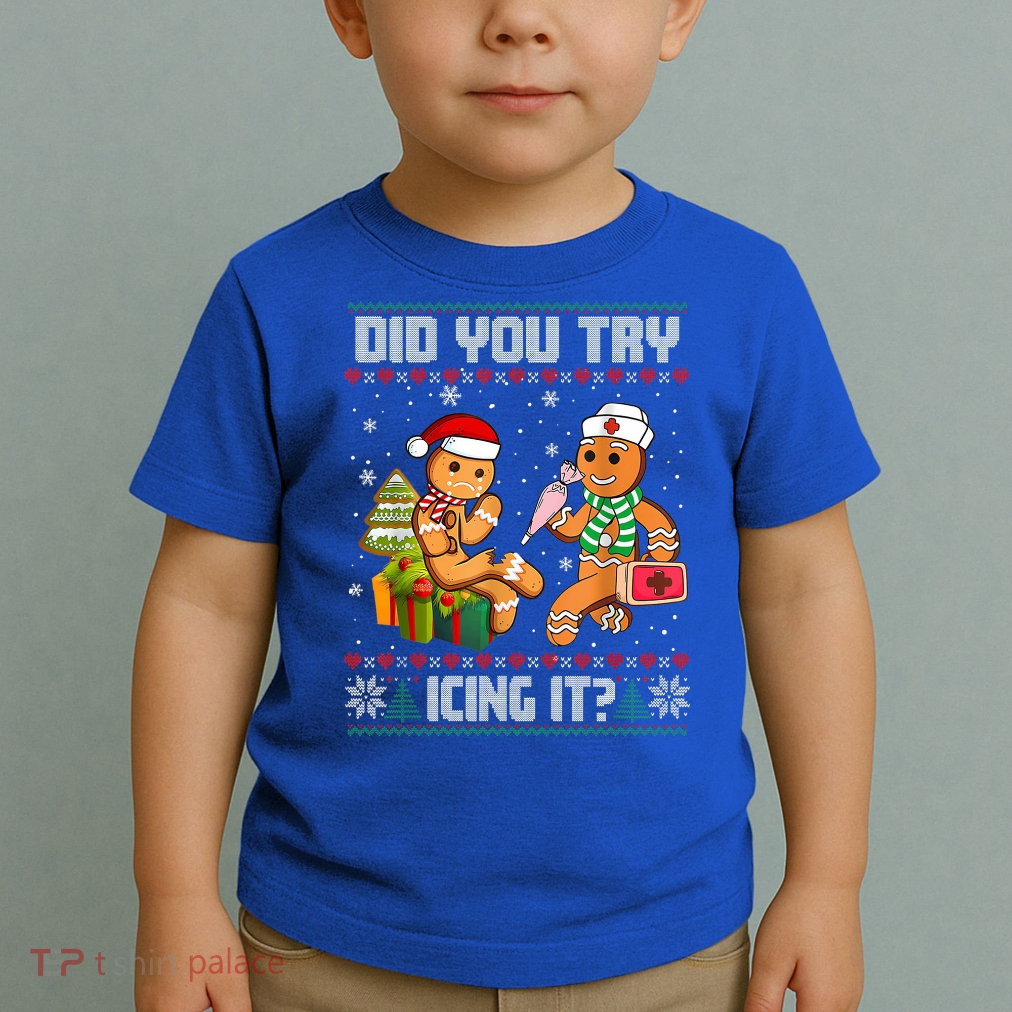 Did You Try Icing It Funny Gingerbread Christmas Holiday Toddler T-Shirt