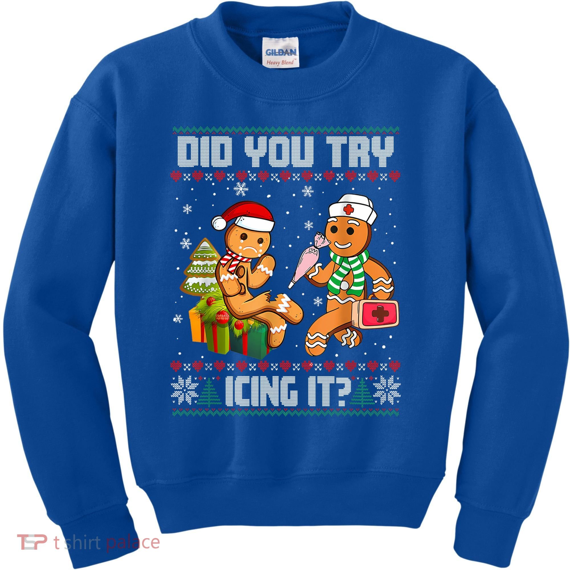 Did You Try Icing It Funny Gingerbread Christmas Holiday Kids Sweatshirt