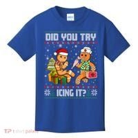 Did You Try Icing It Funny Gingerbread Christmas Holiday Kids T-Shirt thumb 0